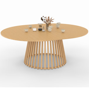 Table de jardin ronde extensible Hortensia Ø160-200cm