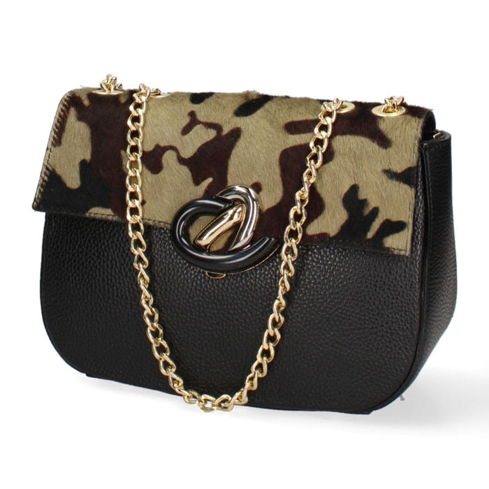 Borsa a spalla donna - Modello Cortona - Vera pelle - 27.0 x 19.0 x 10.0 cm