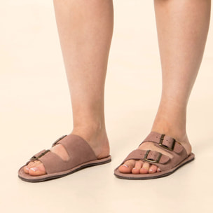 Sandalias N5682 NOBUCK LAVADO MALVA/ BARE SANDALS color Malva