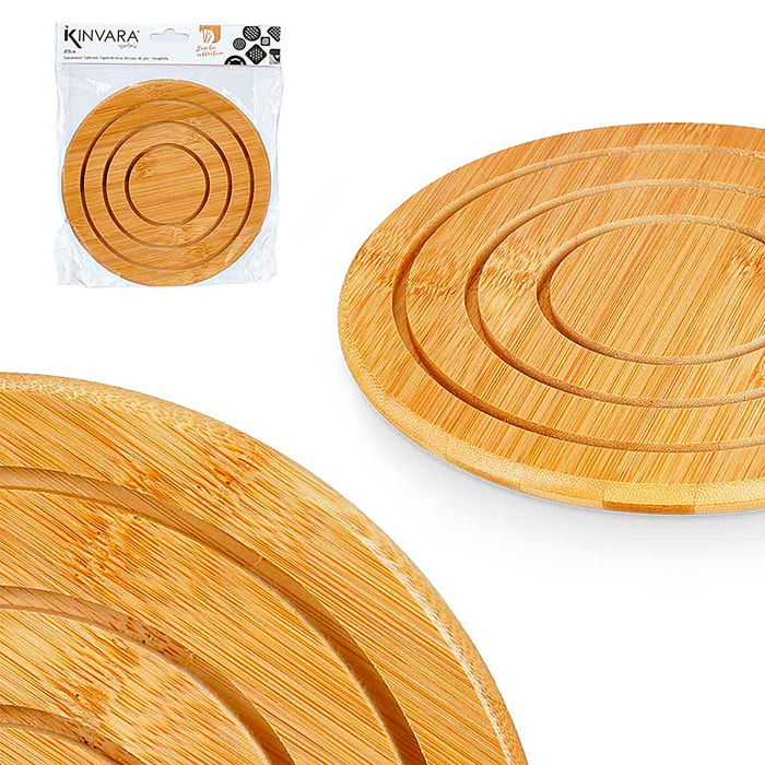 Tappeto rotondo in bamboo.