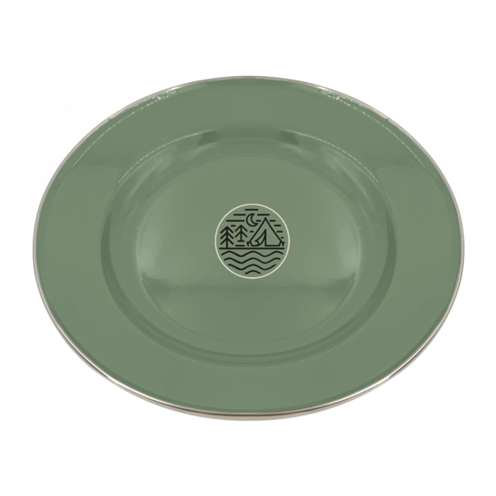 Lot de 2 assiettes en émail, GLAMPING