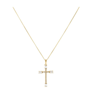 Collar con Circonita Brillante acabado oro 18k