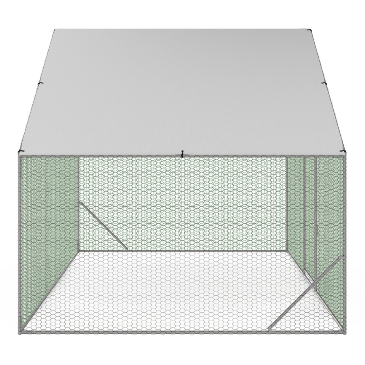 Enclos grillagé pour poules 6m² - 3x2m