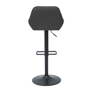 Tabourets de bar réglables design en tissu gris anthracite (lot de 2) RONNIE
