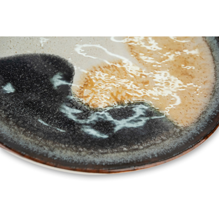 Set de 6 assiettes à dessert Excelsa – Dioniso, Céramique Beige