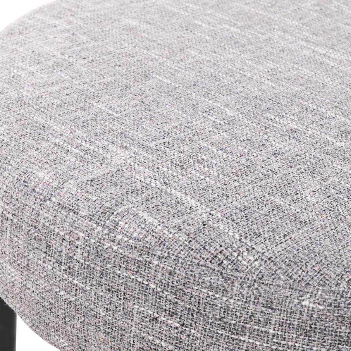 Sillón comedor gris acolchado butaca salón de diseño silla cómoda