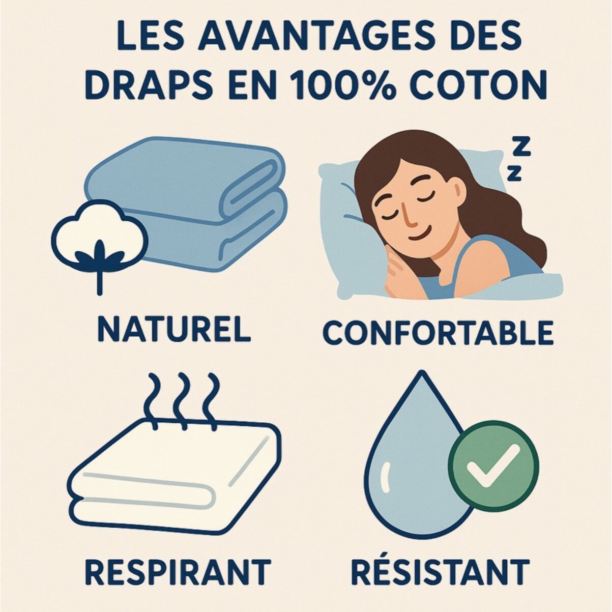 Housse de couette 100% coton | Blanc | Douces, respirantes, naturelles