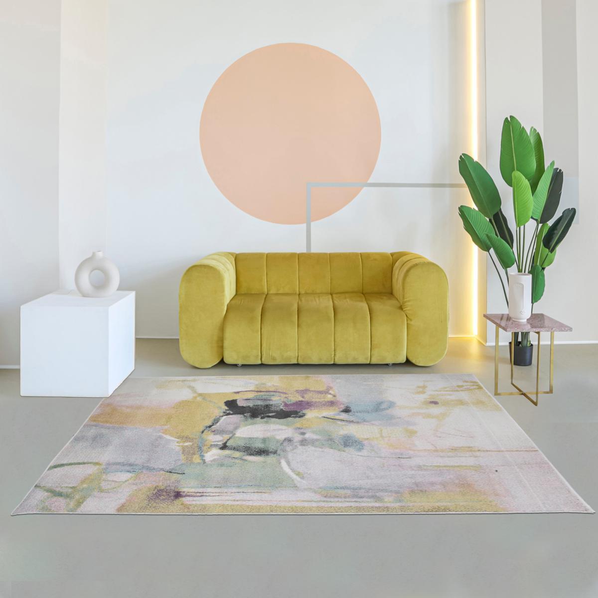 Tapis Ganu, motif abstrait déstructuré