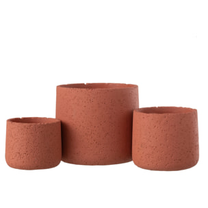 J-Line cachepot Potine - ciment - terracotta - large