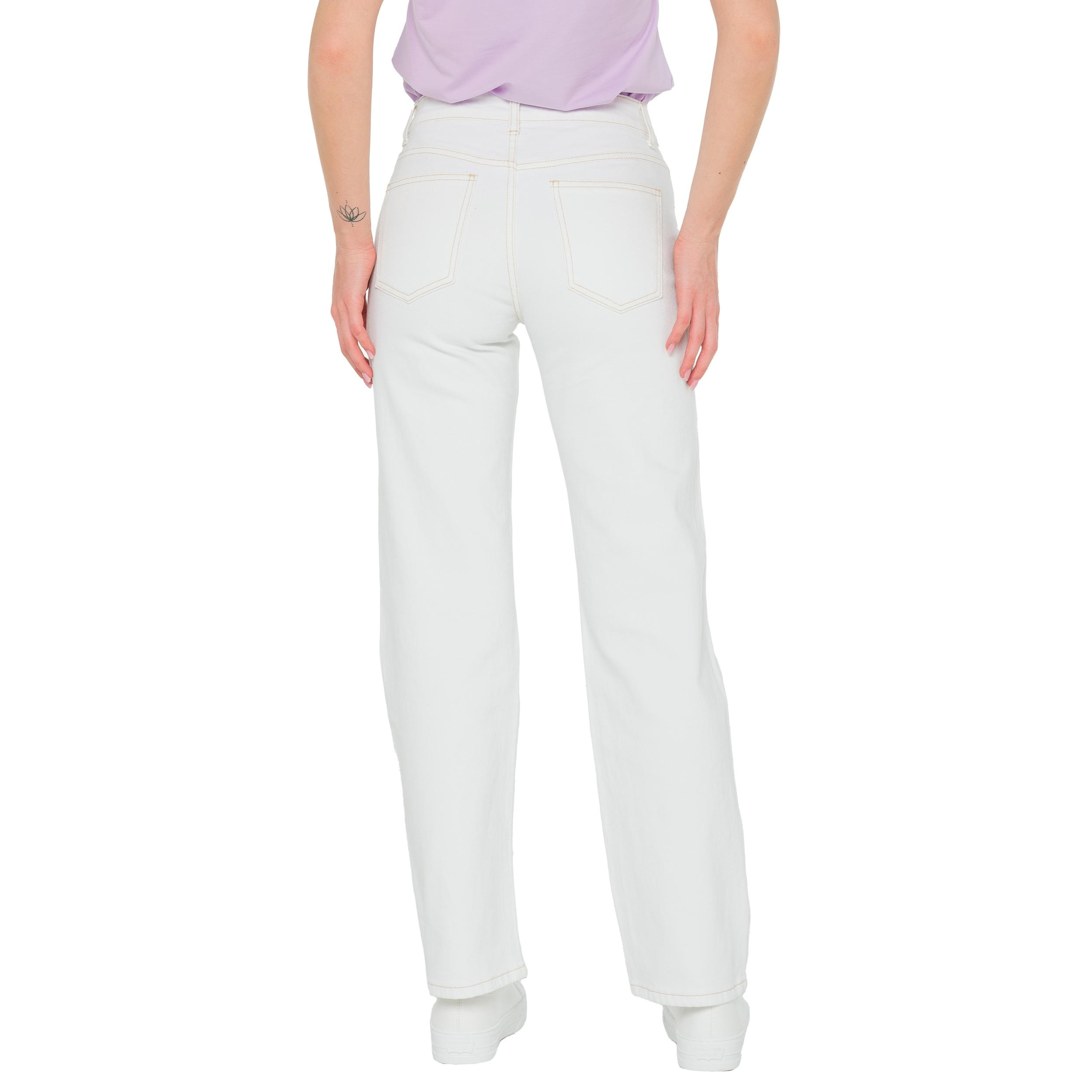 Pantalone denim Hot Buttered Margot bianco