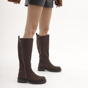 STIVALE ZIP ESTERNA TESTA DI MORO