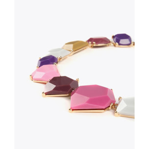 Choker con pezzi geometrici in vari colori