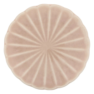 Lot de 4 Assiette à pain ronde Rom D.15cm rose