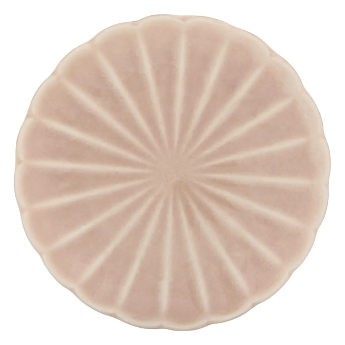 Lot de 4 Assiette à pain ronde Rom D.15cm rose