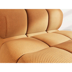 Ruby - module d'assise en velours texturé - Terracotta