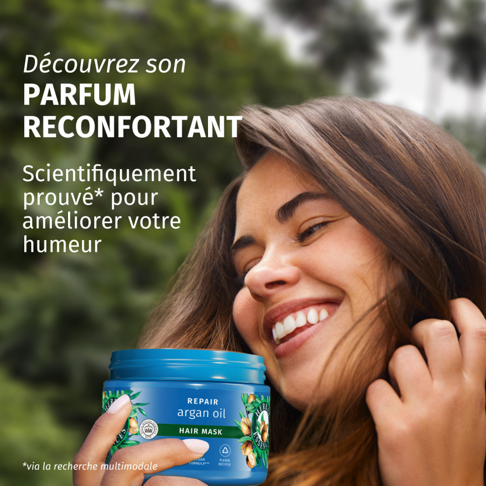 6 Masques Cheveux Réparation à l'Huile d'Argan 500ml - Herbal Essences