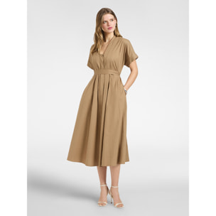Elena Mirò - Abito flare con cintura - Beige