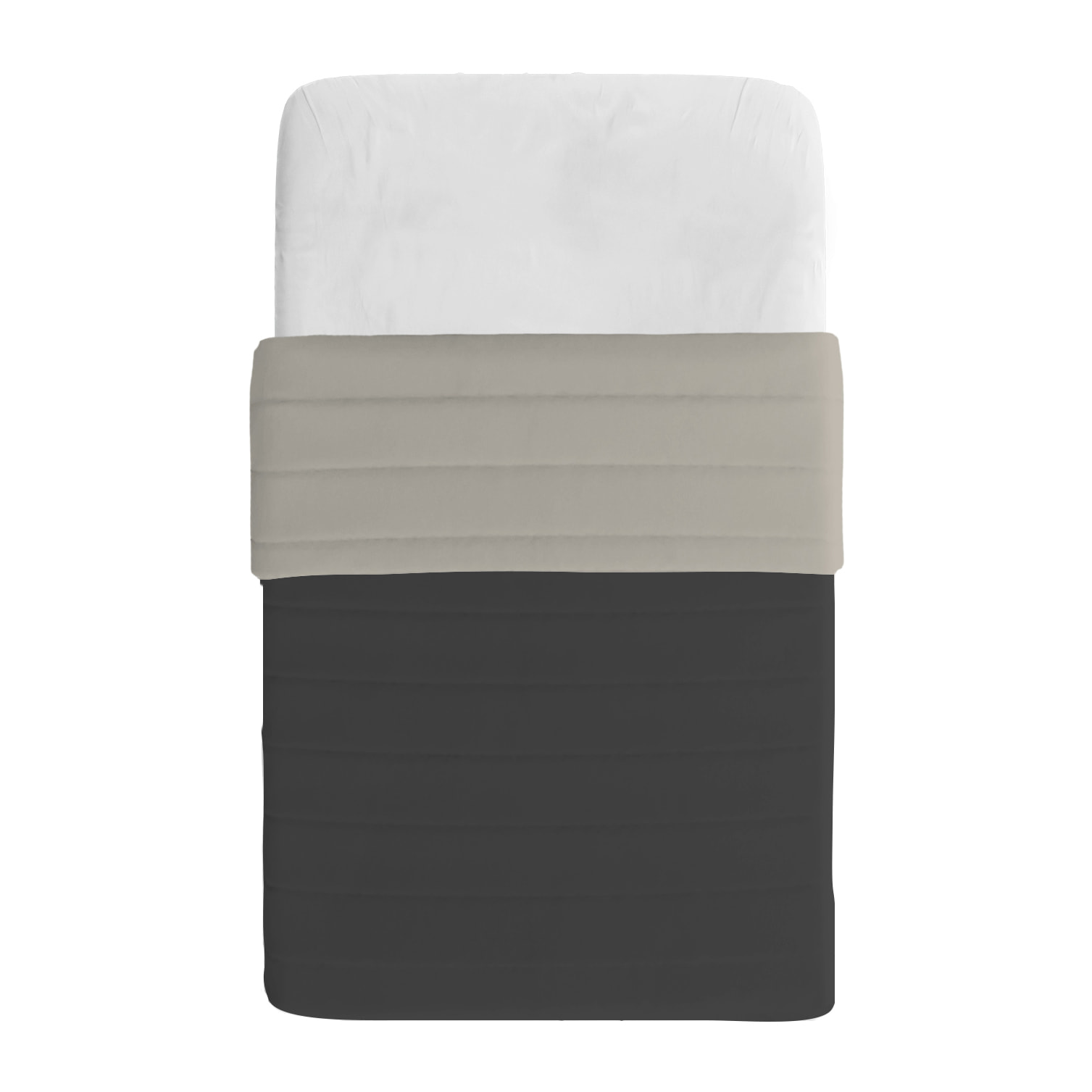 TRAPUNTINO ESTIVO BASIC PIAZZA E MEZZA, TINTA UNITA DOUBLEFACE