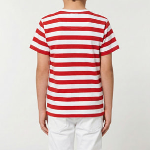 T-shirt a fasce con ricamo logo