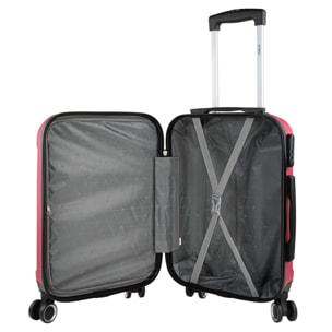 Juego De Trolley Cabina Y Neceser Itaca Havel Fresa