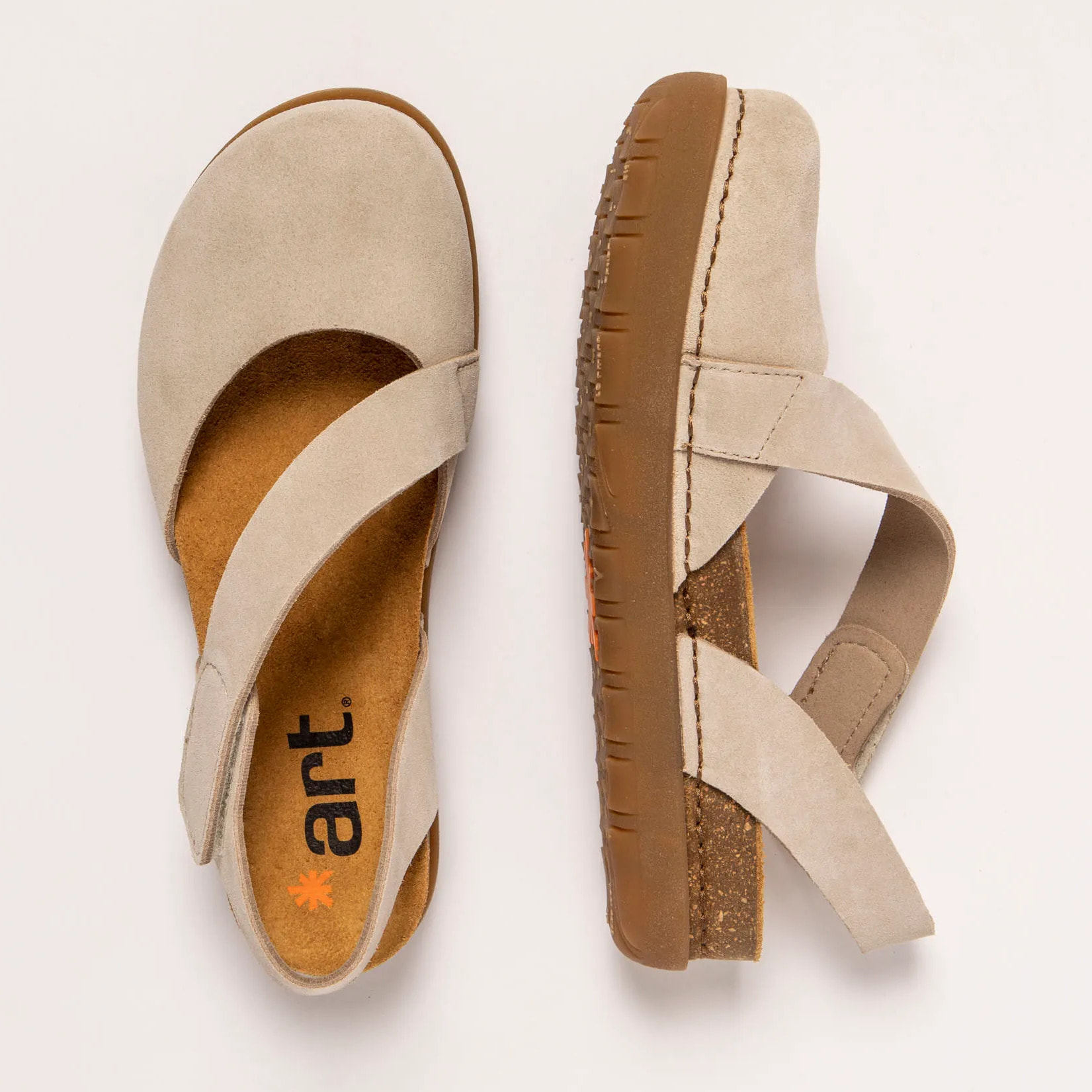 Sandalias 1712S SILK SUEDE CREAM/ RHODES color Cream