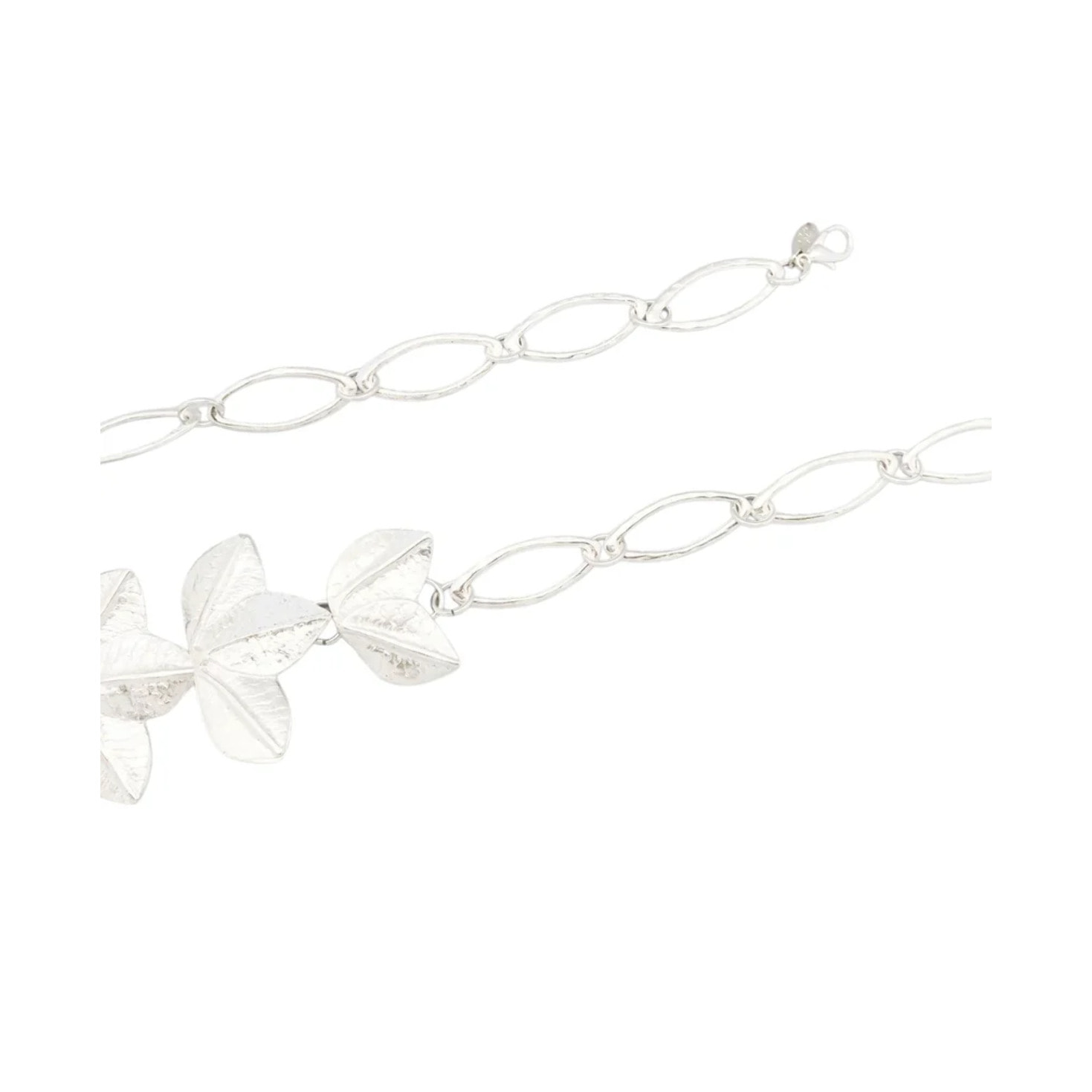 Cinturón Cascada de Hojas 3D en plata chapado