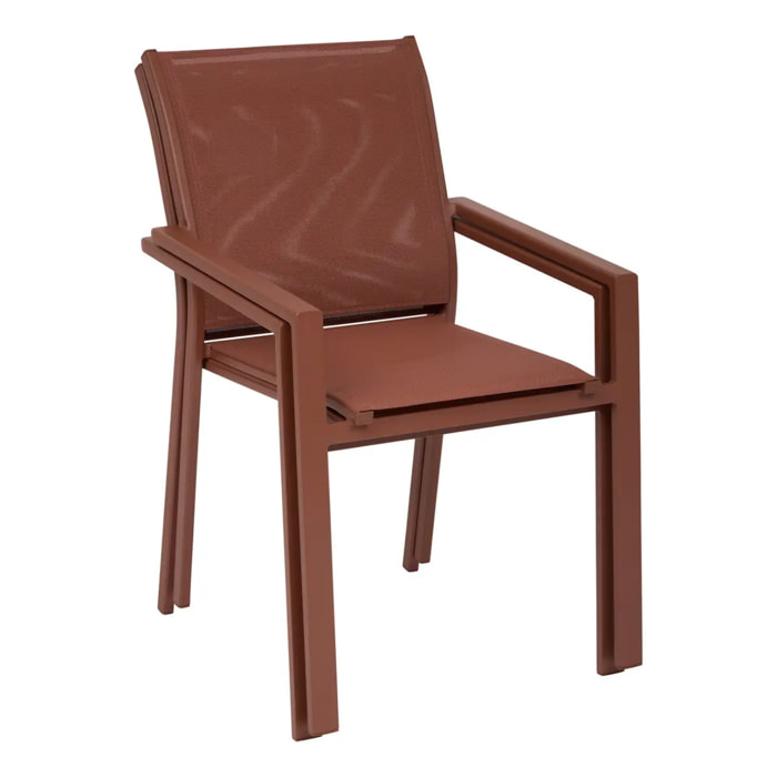 Fauteuil de jardin empilable Essentia acajou