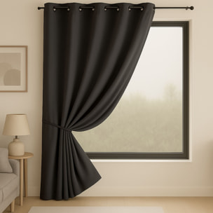 Rideau occultant ignifugé Non Feu M1 - Gris anthracite