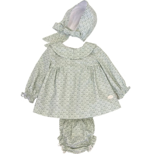 Vestido de bebé verde Cocote & Charanga