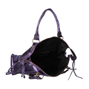 Borsa a spalla da donna In Vera pelle Made in Italy 41x28x13 cm