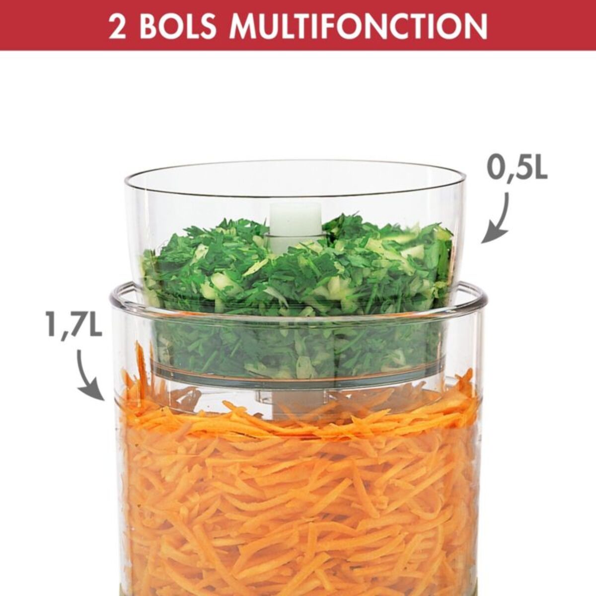 Robot multifonction MAGIMIX 18253F Mini Plus Rouge