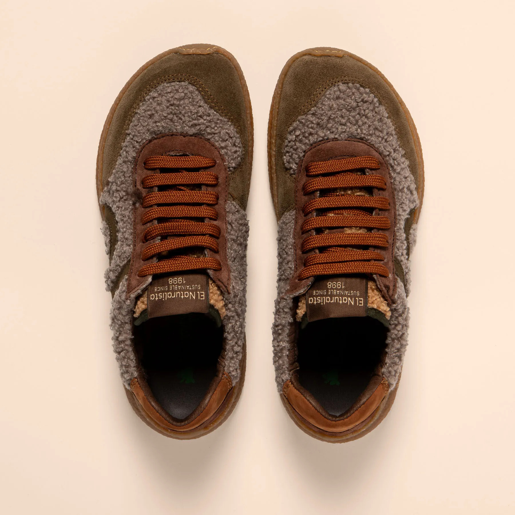 Zapatos N5435B MULTI MATERIAL LAND/ OROEL color Land