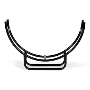 Range bûches arche noir en acier