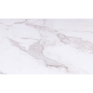 Console d'entrée Glam effet marbre et pieds noirs