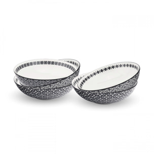 Lot de 6 assiettes creuses, VILLA LES PINS