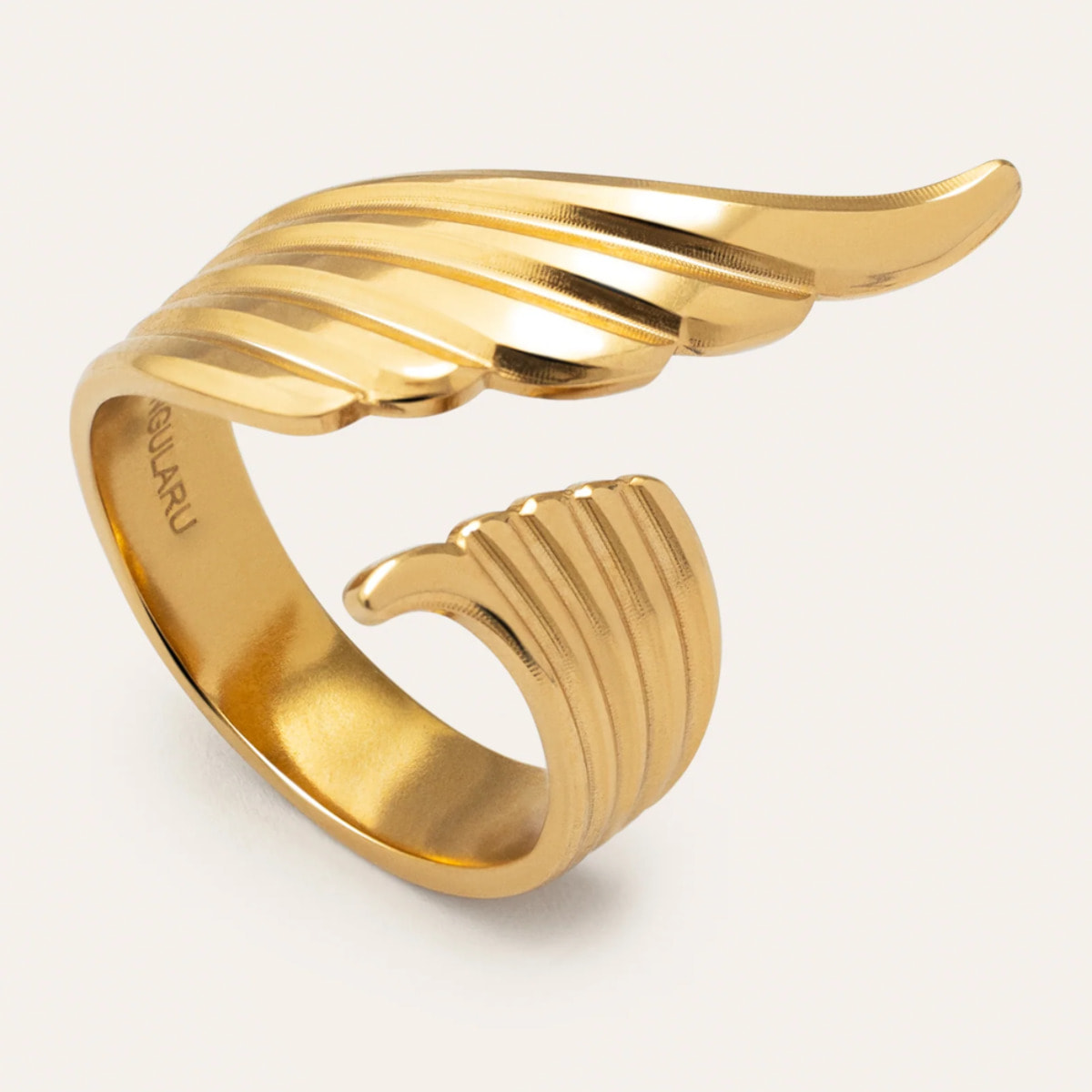 Anillo Dove Acero Baño Oro
