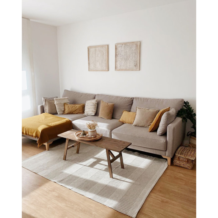 Banc en bois massif ton noyer en différentes tailles