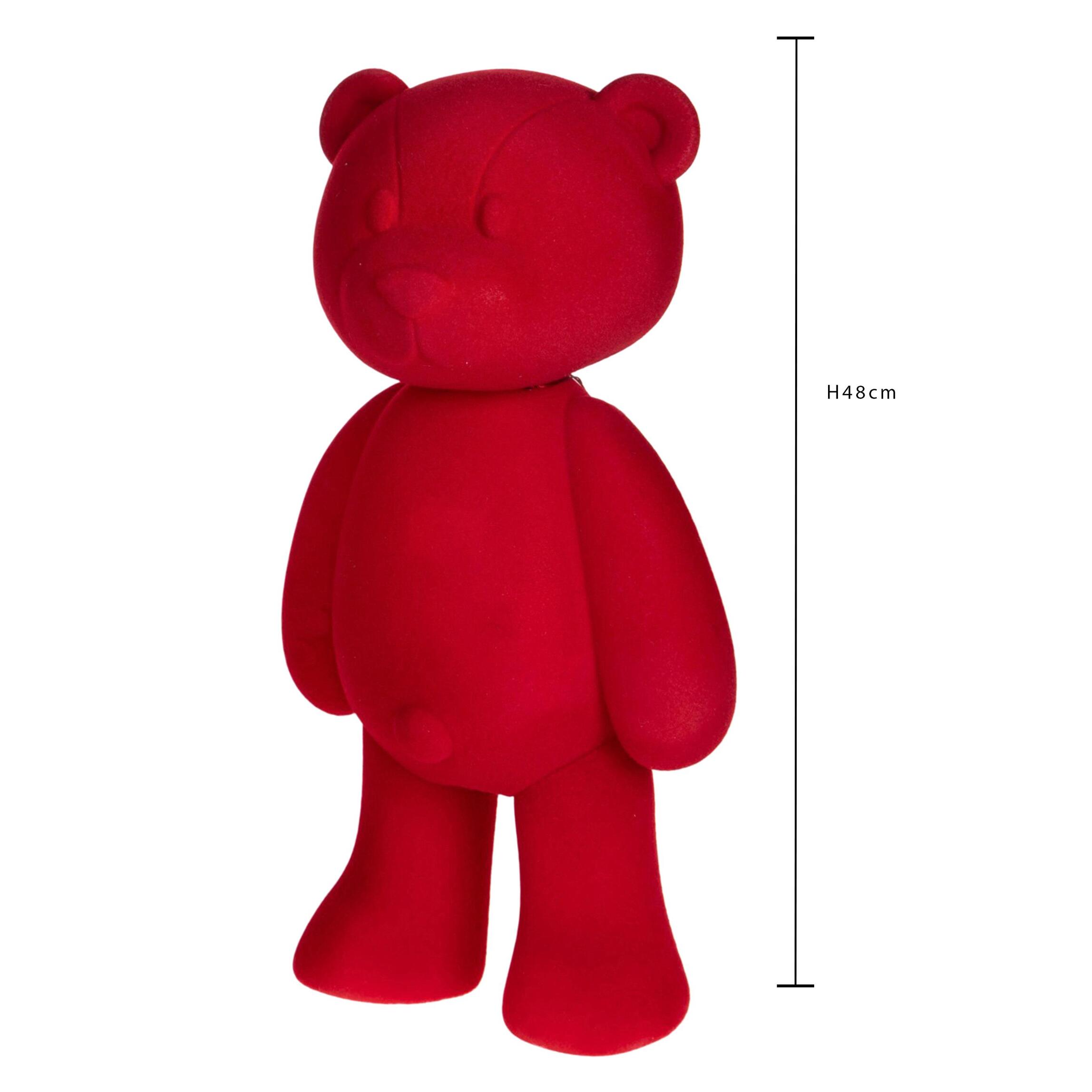 Orso natale velvet h - Pezzi 1 - ROSSO - Bianchi Dino SpA
