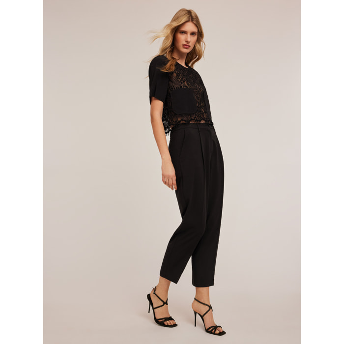 Motivi - Pantaloni con pieghe - Nero