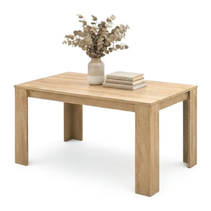 Mesa de comedor Naya en roble canadian 140X80 cm Roble Canadian