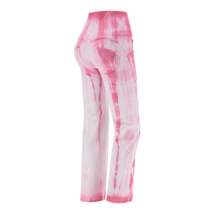 Pantaloni push up WR.UP® cropped vita alta gabardine tie dye