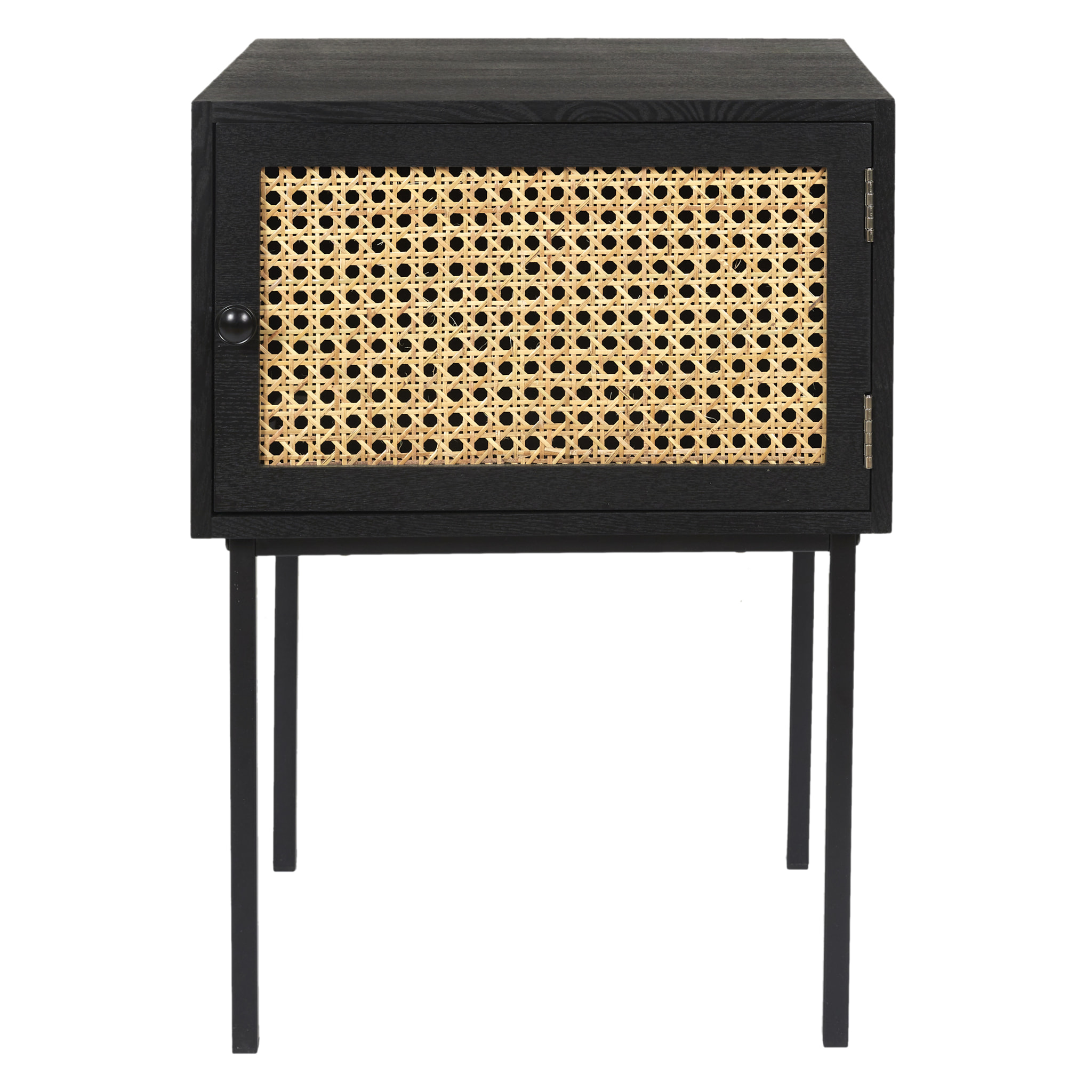 Chevet Cannage 1 Porte Noir