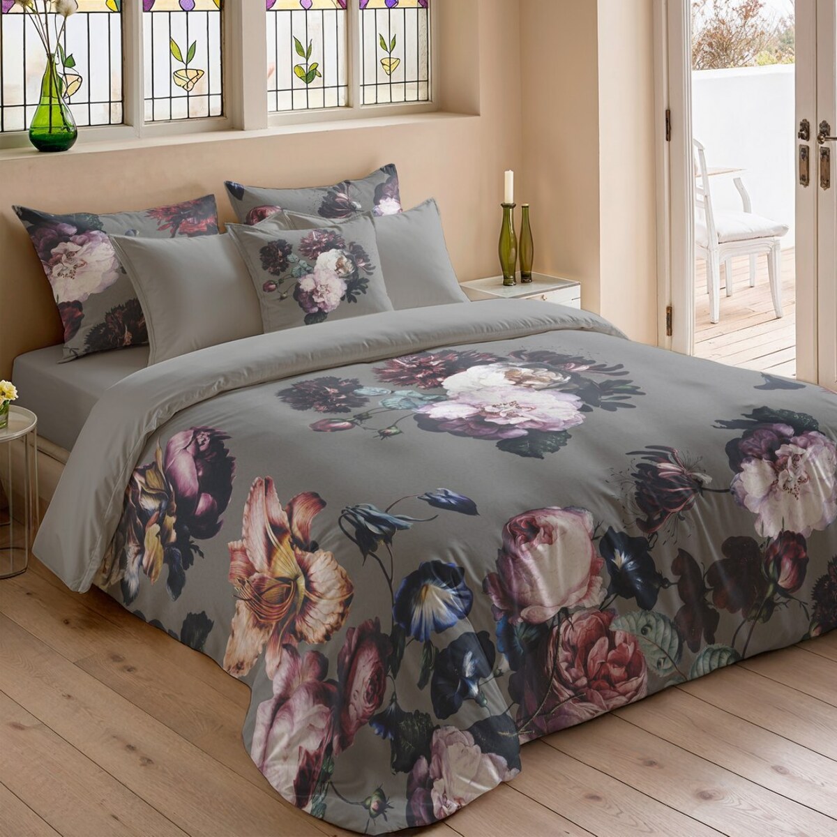 Housse de couette mao gris