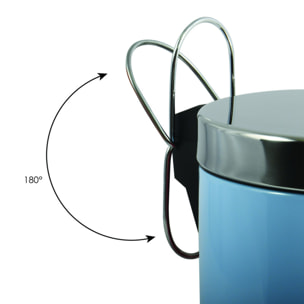 Poubelle à pédale Inox 3L Bleu Pastel MSV