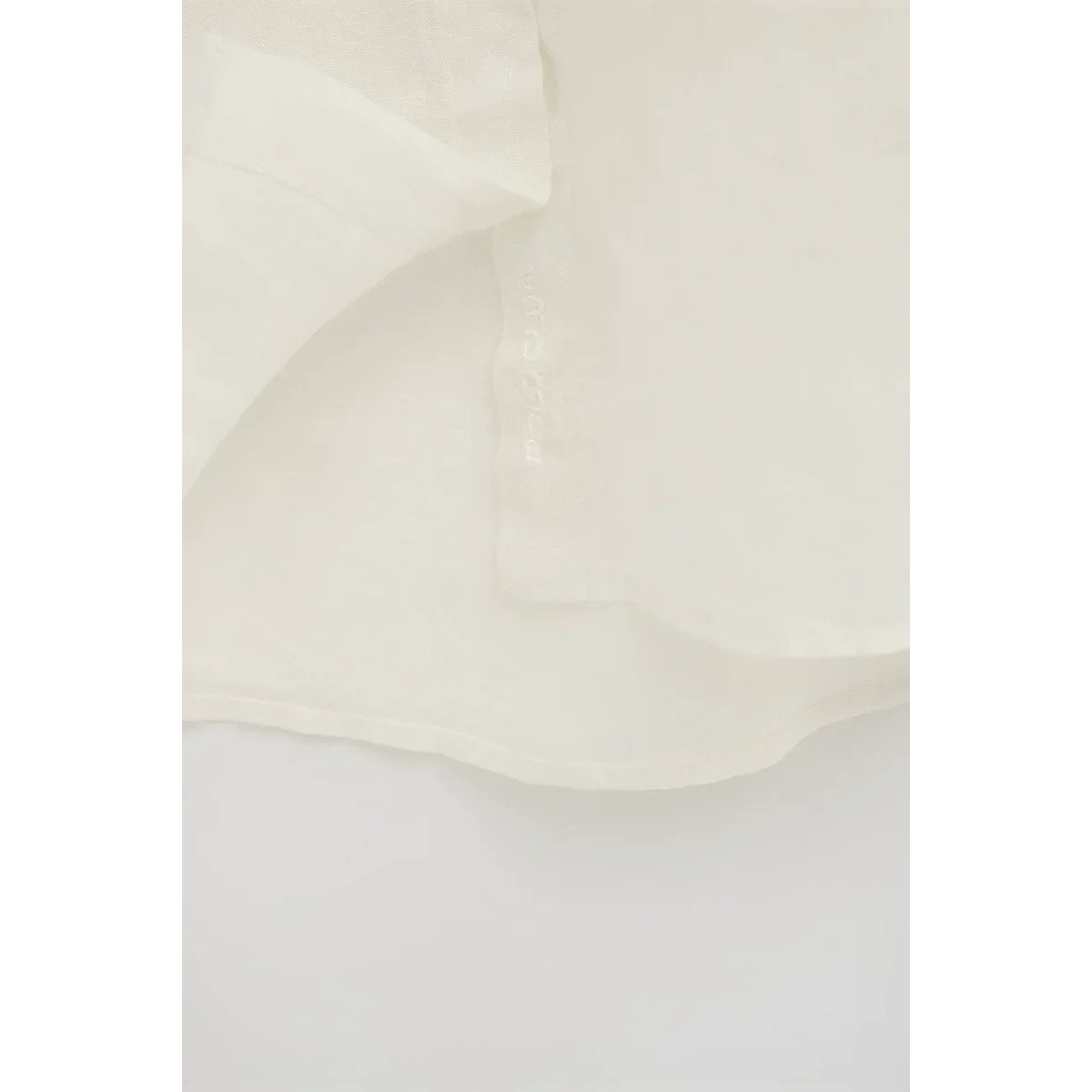 Camicia bianca in lino relaxed fit con ricamo Polo Club