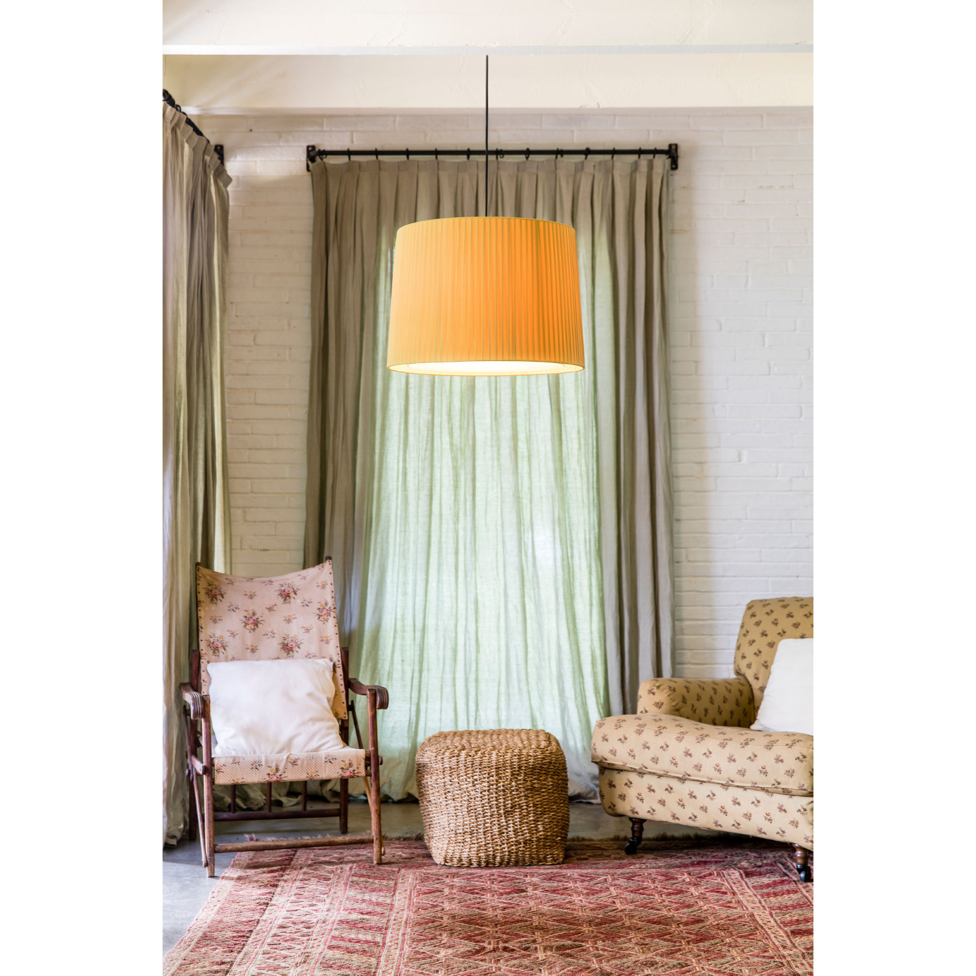 SAMBA Colgante negra/encintada amarilla ø450