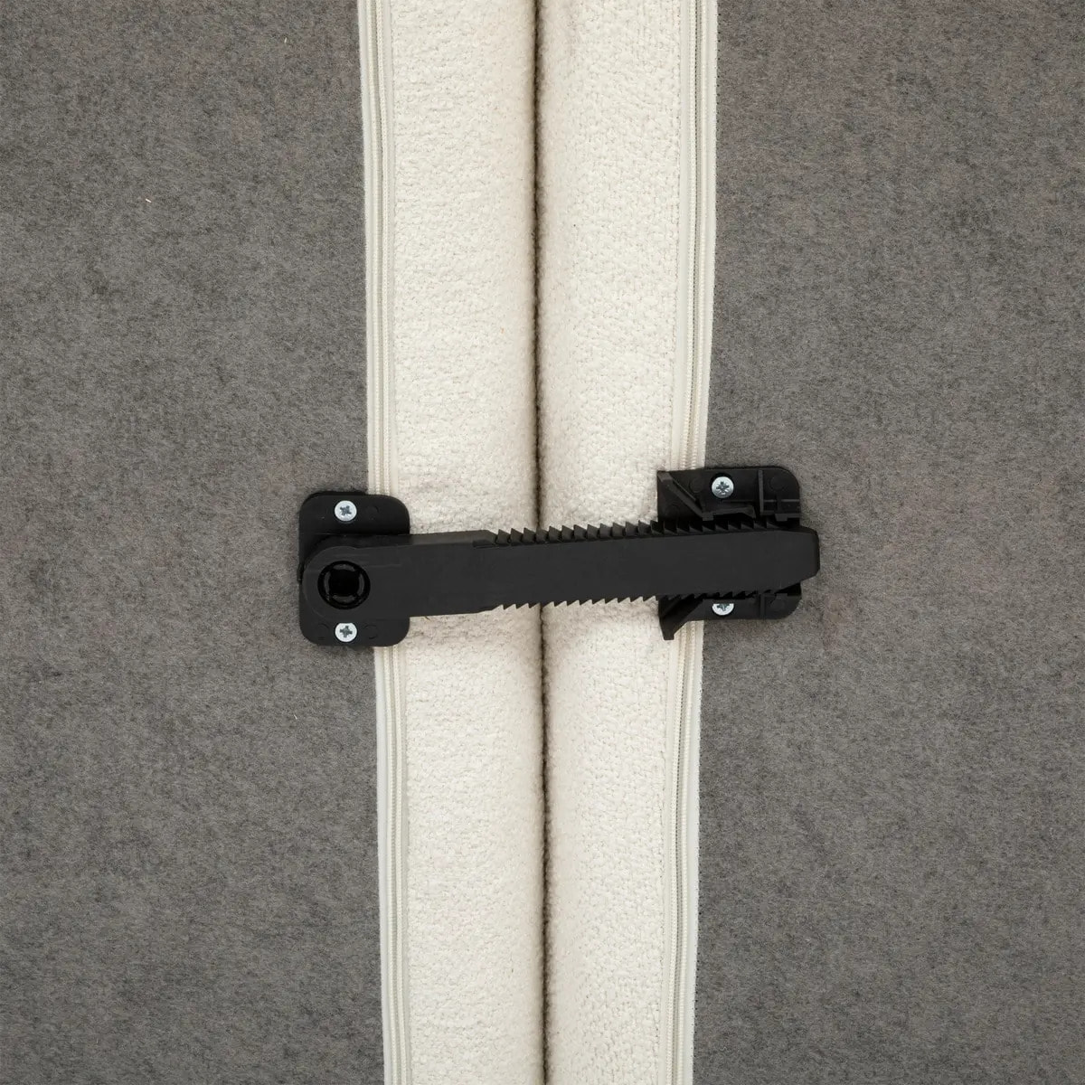 Module d'angle "Kiona" en bouclette 99x99cm blanc