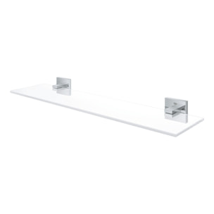 GROHE QuickFix - Start Cube - Tablette en verre - Finition Chromée (à visser ou à coller)