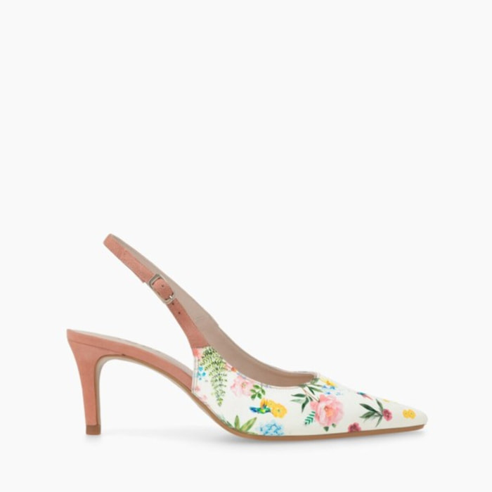 ZAPATOS DE SALÓN FLORAL ROSA NOLASA-TE