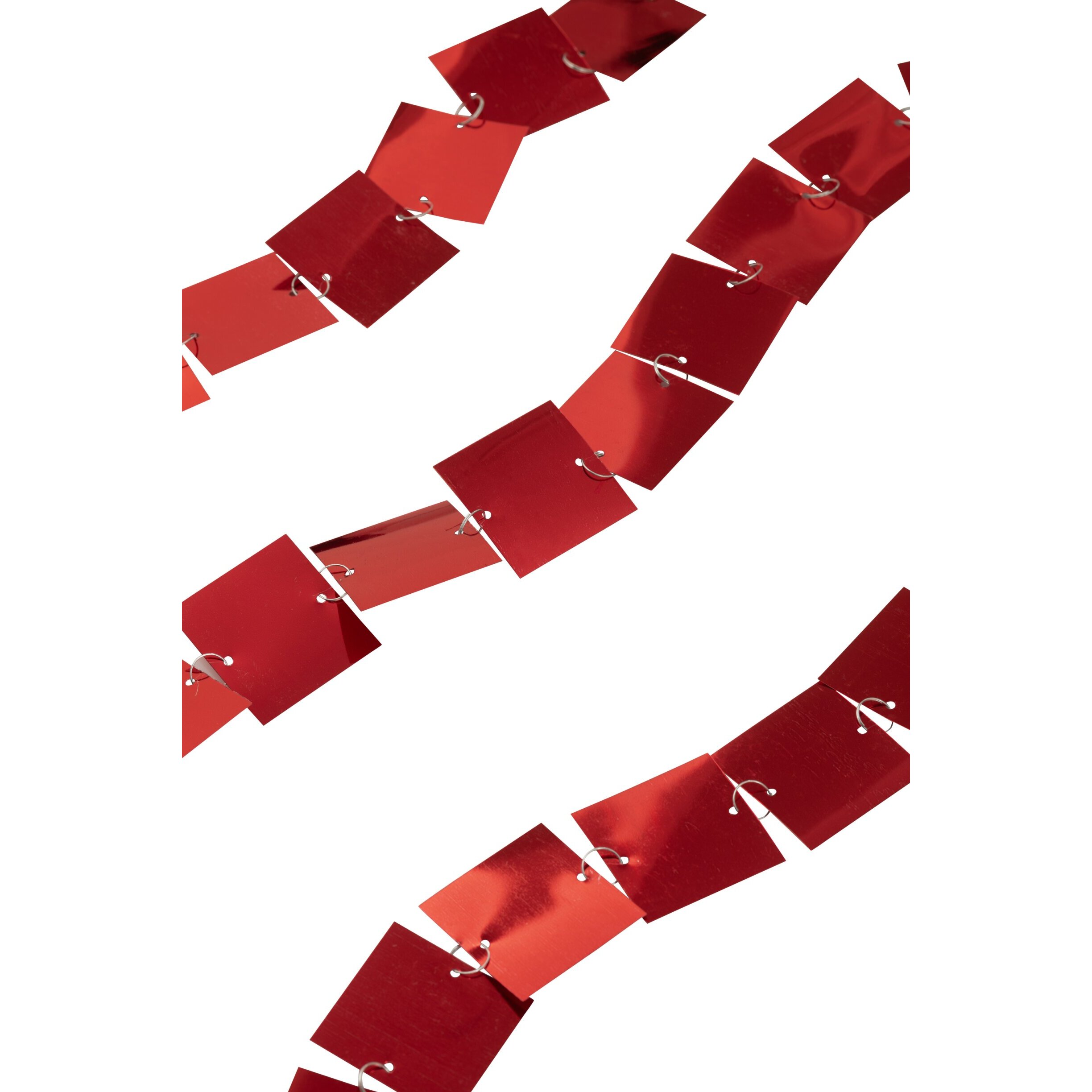 J-Line guirlande Vierkant - pvc - rouge
